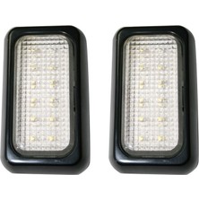 Sealux Tepe/romörk Lambası 12 Leds, 12V&24V, Siyah 2 Ad.lik Set