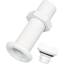 Nuova Rade Drain Socket W/plug, Round, "fast LOCK",Ø43MM, White