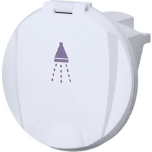 Sealux Case For Shower Head, Round, W/lid, Chrome