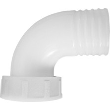 Thru-Hull 2" Elbow 90º Fem Conn. F/hose Ø50MM, White