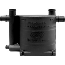 Lalizas Boat Exhaust Silencer 9lt, Oval, Black