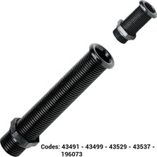 Nuova Rade Thru-Hull Stand. Flange, 7/8",INT.Ø22MM, L155MM,BLACK