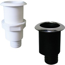 Sealux Thru-Hull 1 ½", W/displaced Hose Barb, Ø31MM, L87, White