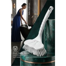 Findit Küvet, Lavabo ve Tencere Fırçası  - Çizmez Kıl Yapılı Ergonomik Temizlik Ovma Fırçası