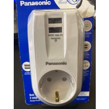 Panasonic Şok Korumalı 2 USB Li Tekli Ç.k Priz