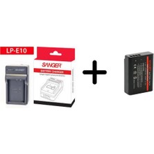 SANGER,Canon ile uyumlu Lp-e10  Batarya + Şarj Cihazı (1100d / 1200d / 1300d)