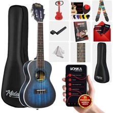 Midex Cn-23 Yüksek Kaliteli Masif Ağaç Concert Ukulele Seti