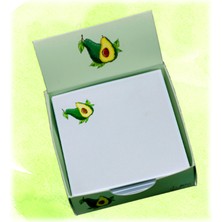 Dikkat Ajans Avakado Desenli Küp Not Kağıdı (Kutulu) (2 Ad.)