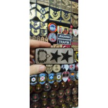 Çukurova Ütü Combat Deri Rütbe Yarbay Subay 4x9 cm Cırtlı