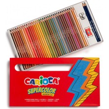 Carioca Supercolor Kuru Boya Seti 40 Parça-36 Adet Kuru Boya+2 Adet Hb Kalem+1 Adet Silgi+1 Adet Kalemtıraş