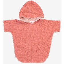 Barine Cocoon Pamuk Müslin Çocuk Plaj Pançosu Mercan Rengi