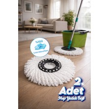 Grimor Life Döner Başlıklı Mop Uyumlu Yedek Mop Bezi – Standart Ölçü, Leke Tutmaz, Koku Yapmaz