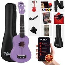 Midex UKX-901PRP Mor Soprano Ukulele (Askı Çanta Metod Pena)