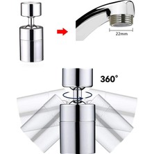 360 Derece Dönebilen Musluk Başlığı Paslanmaz Çelik Musluk Ucu Filtreli Esnek ve Kullanışlı Tasarım