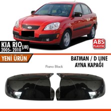 Kia Rio Uyumlu Jb 2005-2010 Batman Ayna Kapağı Parlak Siyah Parça