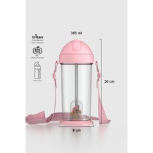 Renga Cosmo Unicorn Figürlü 385 ml Pipetli Askılı Tritan Çocuk Matara 912147 Pembe