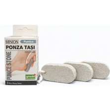 Minion Ayak Ponza Taşı 3'lü Set Açık Gri Renk Doğal Taş Yapısı ile Derinlemesine Temizlik