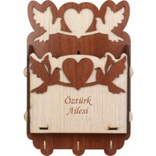 LTG Nova Duvar Anahtarlık ve Faturalık Kuş Kalp Temalı