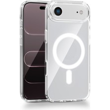 Vissona iPhone 17 Air Uyumlu Kamera Korumalı Magsafe Wireless Şarj Özellikli Lüks Şeffaf Silikon Telefon Kılıfı