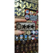 Çukurova Ütü Combat Deri Rütbe Albay Subay 4x9 cm Cırtlı