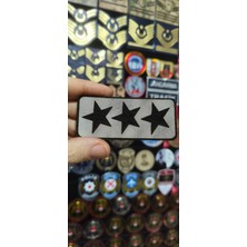 Çukurova Ütü Combat Deri Rütbe Yüzbaşı Subay 4x9 cm Cırtlı