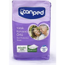 Canped Yatak Koruyucu Örtü 60X90 cm 10’lu Paket | Sıvı Geçirmez, Yumuşak Yüzey