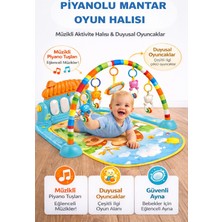 Hak-İş Oyuncak Piyanolu Mantar Desenli Bebek Oyun Halısı – 0+ Ay, Hayvan Figürlü