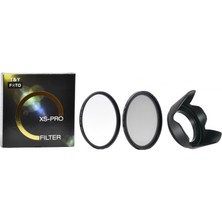 Tianya 52mm XS-PRO Slim UV + Polarize Filtre Yaprak Parasoley ile Yüksek Kalite Koruma