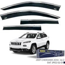 Jeep Cherokee 2014 Sonrası - Kromlu Cam Rüzgarlığı 4lü Parça
