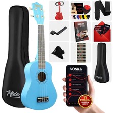 Midex UKX-233BL Mavi Concert Ukulele (Askı Çanta Metod Pena)