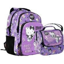 Hello Kitty, Kuromi Angels And Devil Okul Sırt Çantası ve Beslenme Çantası