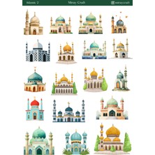 Miray Craft 1 Adet Islami Temalı Sticker Sayfası (12×17 Cm)