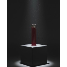 Huma Butik Takı Aksesuar Elegant Slim Seri Mat Kırmızı Metal Çakmak - Rüzgara Dayanıklı