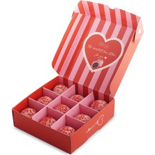 Brownies Food & Co. Trufflove 9'lu Brownie Dolgulu Pembe Çikolata Kaplamalı Trüf 260 gr