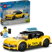 LEGO® City Sarı Taksi - 2 Minifigürlü Model Araba Seti - İkonik Taksi Araba Oyuncağı - 60487