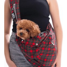 Pawstar Red Elgin Paws Crossbody Küçük Irk Köpek Çapraz Taşıma Çantası