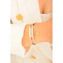 Cebeci Beyaz Altın Kelepçe Bileklik