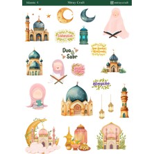 Miray Craft 1 Adet Islami Temalı Sticker Sayfası (12×17 Cm)
