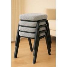 Ecowood Metal Tabure -4 Adet