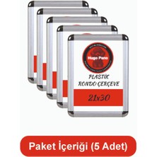 Hugo Kırtasiye A4 Rondo 5 Li Çerçeve Alüminyum Görünümlü (21X30)