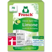 Frosch Classic Yeşil Limon Bulaşık Makinesi Tabletleri – 70 Adet, Soda Gücü, Vegan 2 Adet