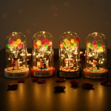 Hediye Bahçesi Biblolu Balonlu Ledli Fanus