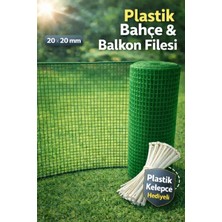 Nzl File Ambalaj Plastik Yeşil Dekoratif Bahçe Çiti Perde Balkon Filesi 20 mm Göz Kedi Filesi Kümes Filesi Çiti