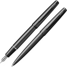 Scrikss Scrıkss Dolma Kalem & Tükenmez Kalem Set Metropolis 78MB Mat Siyah