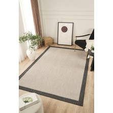 Konfor Halı Sisalux 3088 Gri Antrasit Sisal Dokuma Jüt Kilim Hav Toz Vermez Salon Mutfak Oturma Odası Halısı