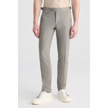 D'S Damat Ds Damat Slim Fit Vizon Armürlü Kumaş Pantolon 5HF03KV21321M