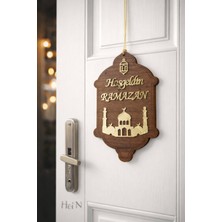Hein Hoşgeldin Ramazan Duvar Süslemesi Ahşap Kapı Süsü