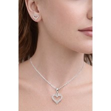 Shemora Kalp Detaylı Çelik Takı Set