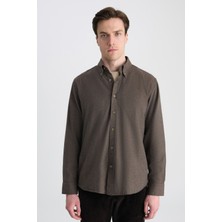 D'S Damat Ds Damat Comfort Kahverengi Gabardin Gömlek 5HC02HD07265M