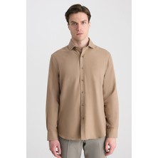 D'S Damat Ds Damat Comfort Camel Gabardin Gömlek 5HC02KX03327M